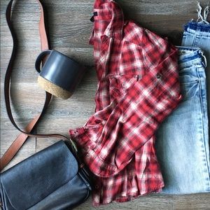 Red Plaid Flannel Shirt